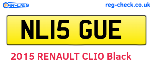 NL15GUE are the vehicle registration plates.