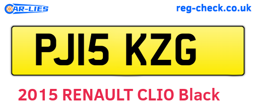 PJ15KZG are the vehicle registration plates.
