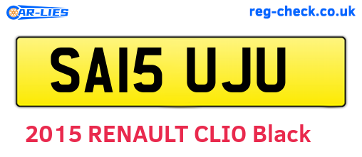 SA15UJU are the vehicle registration plates.