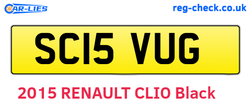 SC15VUG are the vehicle registration plates.
