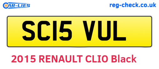 SC15VUL are the vehicle registration plates.