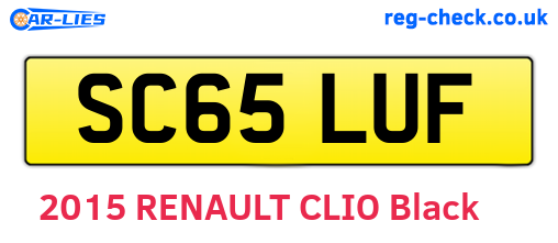 SC65LUF are the vehicle registration plates.