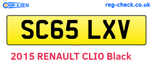 SC65LXV are the vehicle registration plates.