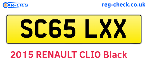 SC65LXX are the vehicle registration plates.