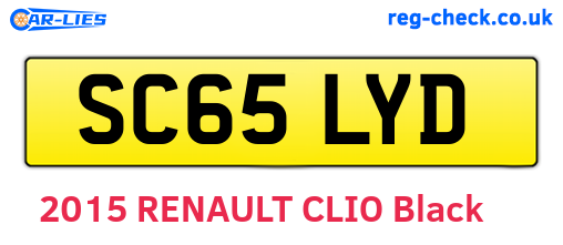 SC65LYD are the vehicle registration plates.