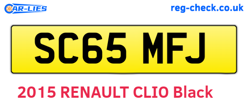 SC65MFJ are the vehicle registration plates.