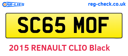 SC65MOF are the vehicle registration plates.