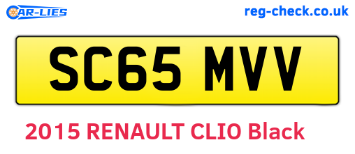 SC65MVV are the vehicle registration plates.
