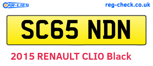 SC65NDN are the vehicle registration plates.