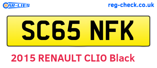 SC65NFK are the vehicle registration plates.