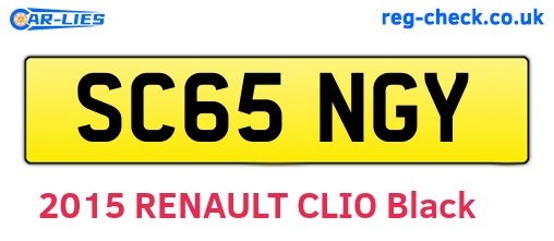 SC65NGY are the vehicle registration plates.