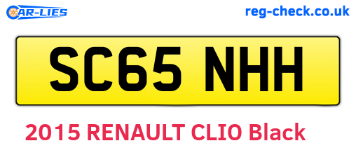 SC65NHH are the vehicle registration plates.