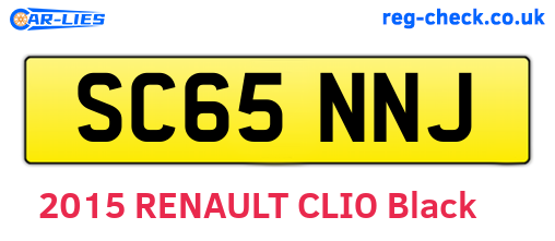 SC65NNJ are the vehicle registration plates.