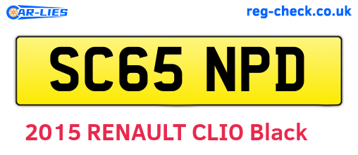 SC65NPD are the vehicle registration plates.