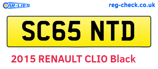 SC65NTD are the vehicle registration plates.