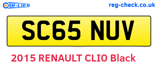 SC65NUV are the vehicle registration plates.