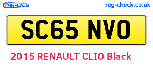 SC65NVO are the vehicle registration plates.
