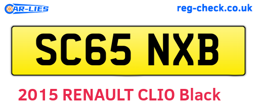 SC65NXB are the vehicle registration plates.