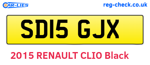 SD15GJX are the vehicle registration plates.