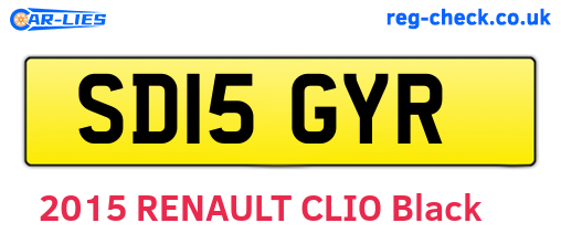 SD15GYR are the vehicle registration plates.