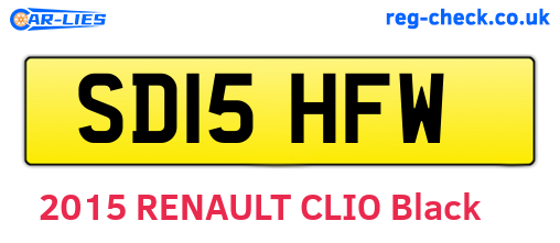 SD15HFW are the vehicle registration plates.
