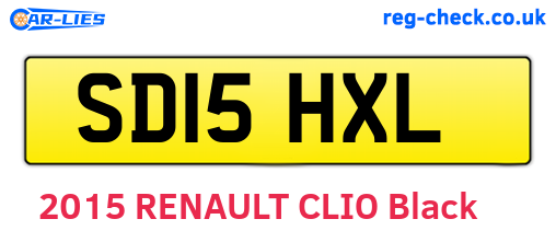 SD15HXL are the vehicle registration plates.
