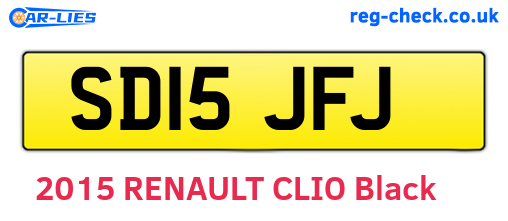 SD15JFJ are the vehicle registration plates.