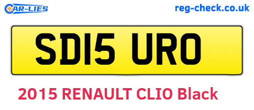 SD15URO are the vehicle registration plates.