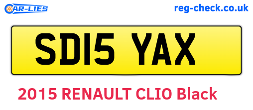 SD15YAX are the vehicle registration plates.
