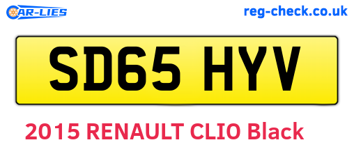 SD65HYV are the vehicle registration plates.