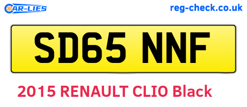 SD65NNF are the vehicle registration plates.