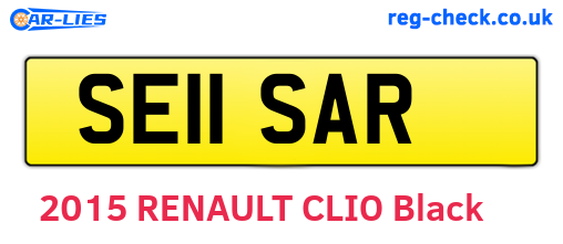 SE11SAR are the vehicle registration plates.