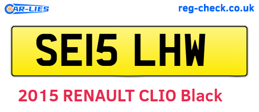 SE15LHW are the vehicle registration plates.