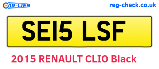 SE15LSF are the vehicle registration plates.