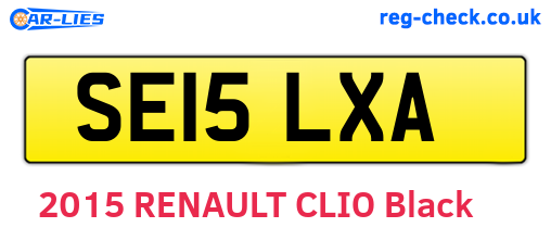 SE15LXA are the vehicle registration plates.