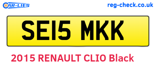 SE15MKK are the vehicle registration plates.