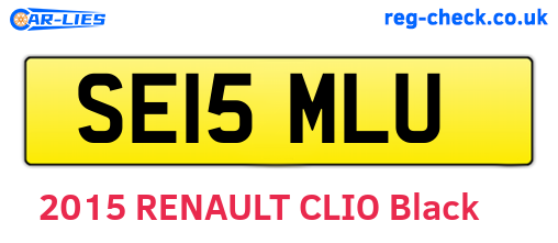 SE15MLU are the vehicle registration plates.