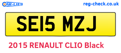 SE15MZJ are the vehicle registration plates.