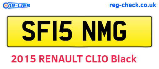 SF15NMG are the vehicle registration plates.