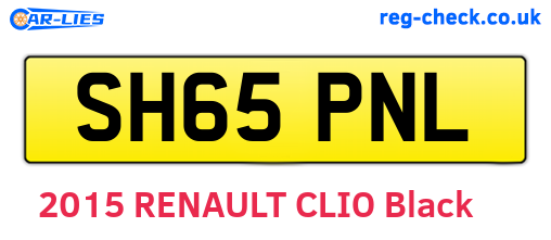 SH65PNL are the vehicle registration plates.