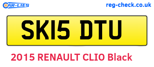 SK15DTU are the vehicle registration plates.