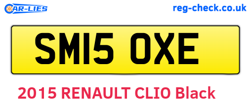 SM15OXE are the vehicle registration plates.