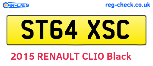 ST64XSC are the vehicle registration plates.