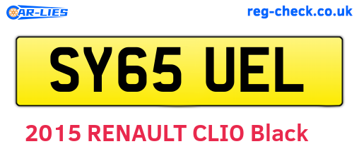 SY65UEL are the vehicle registration plates.