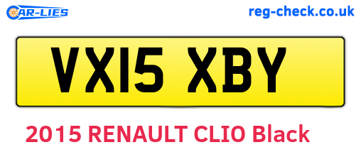VX15XBY are the vehicle registration plates.