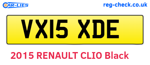 VX15XDE are the vehicle registration plates.