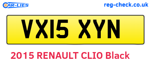 VX15XYN are the vehicle registration plates.