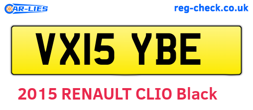 VX15YBE are the vehicle registration plates.