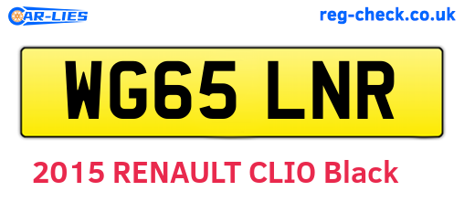 WG65LNR are the vehicle registration plates.