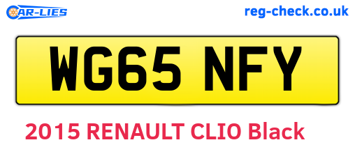 WG65NFY are the vehicle registration plates.